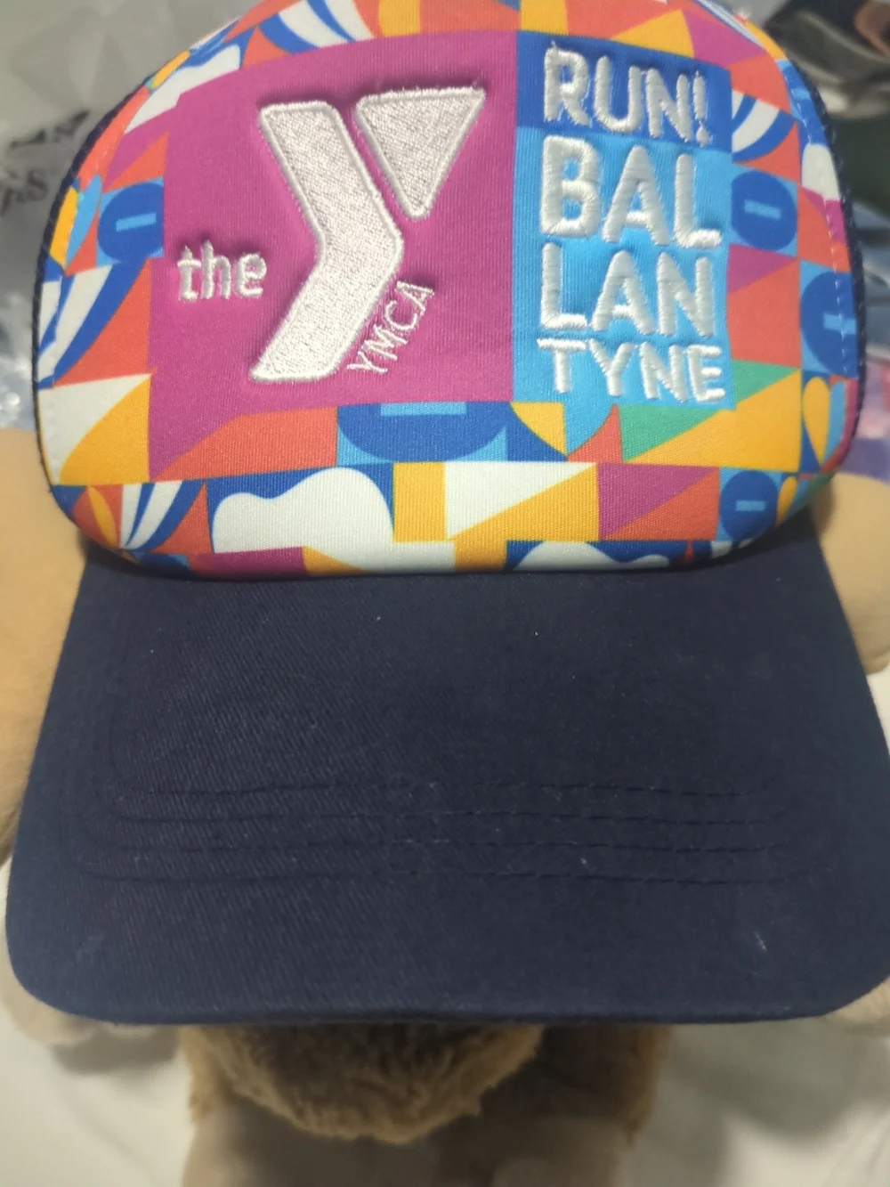 YMCA Colorblock Cap – Navy with Multicolor Front